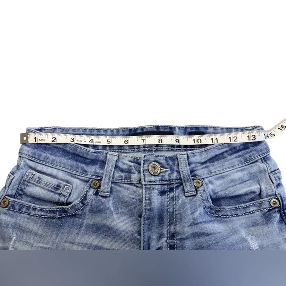 BKE Aiden Bootleg Distressed Denim Jeans 27 X 34 - Picture 3 of 11